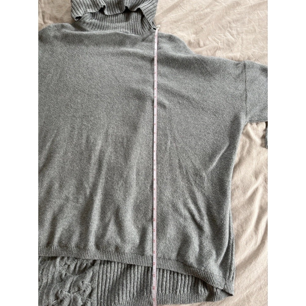 Simplyvera Vera Wang‎ Women's Gray Asymmetrical Sweater Cable Knit XL - Picture 13 of 14